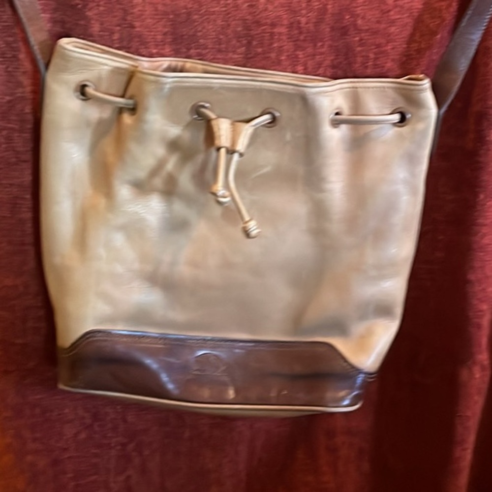 Perry Ellis Leather Portfolio Bucket Bag
